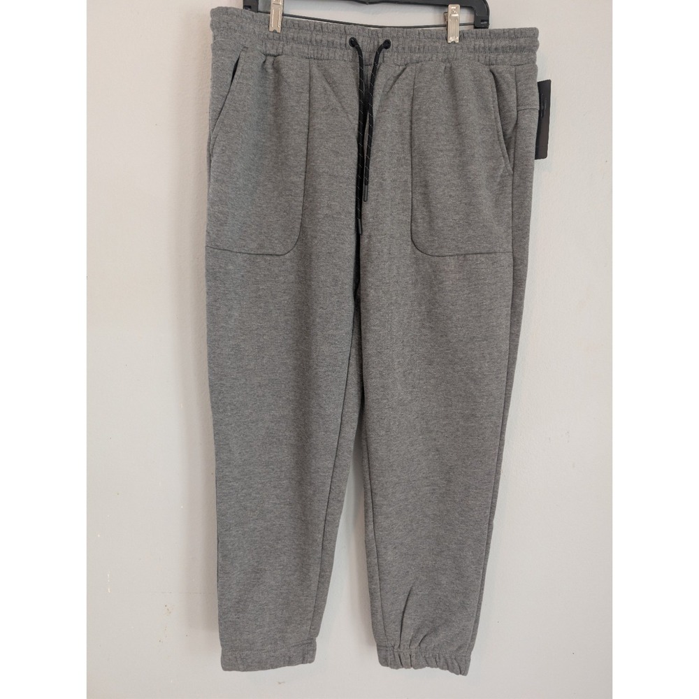 Motion Mens Grey Jogger Tapered Elastic Waist Sweatpants XL AM34KB018